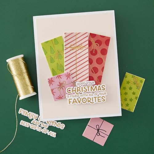 HD102 Hero Arts Here for The Presents Letterpress + Foil & Cut from The Best Gift Ever Collection