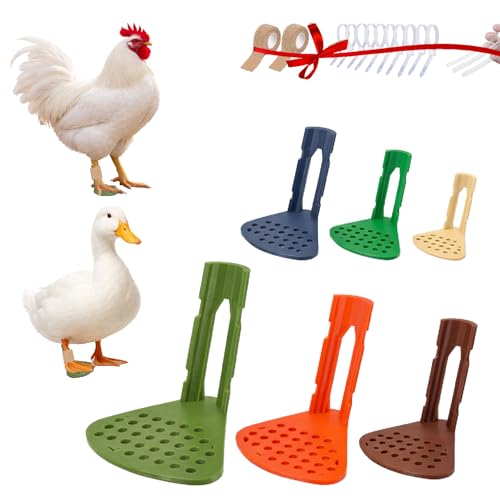6 Sizes Chicken Leg Splint Set, Poultry Leg Brace for Chickens, Ducks & Geese, Bumblefoot, Curled Toes & Broken Legs Support Injury Recovery
