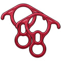 50KN Rescue Figure, 8 Descender Large Bent-Ear Belaying and Rappelling Gear Belay Device Climbing for Rock Climbing Peak Rescue 7075 Aluminum Alloy - color: Red - 2 Pcs