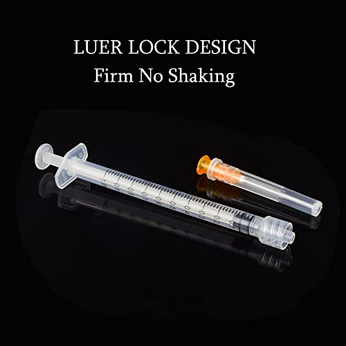 100 Pack 1ml with 25 Gauge 1 Inch Luer Lock , Individually Wrapped - style: 1ML