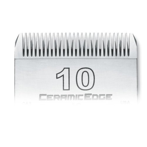 Andis – 64315, Ceramic Edge Detachable Pet Clipper Blade – Carbon-Infused Steel with Sharp Cutting Tech, Runs Cooler & Stays Sharper, Resists Rust & Heat, Size-10 - Fits AG, AGC & BDC Series, Chrome - size: 10 Blade (Pack of 2)