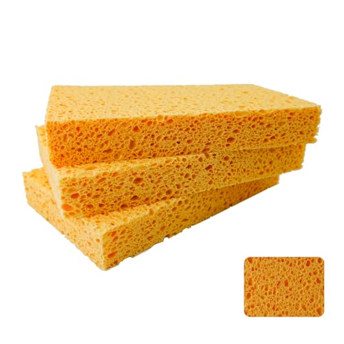 6 x 3.6 x 0.9 Inch JK SP-T22 Large Sponge, Kitchen Sponges, Handy Sponges, Cellulose Sponges, Dish Washing Sponge, Natural Sponge, Car Washing Sponge, Eco Friendly Sponge - size: 6.0x3.6x0.9 Inch (Pack of 3)