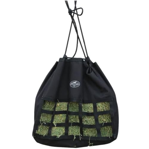 Professional's Choice Scratch Free Hay Bag | Slow Feed Horse Hay Holder - color: Black