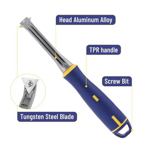 Bates- Carbide Scraper, 1 Inch, 2 Pack, Three-Edged Tungsten Steel Triangular Blade - size: 1 Inch 2 Pack