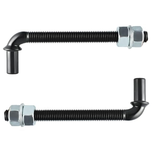 Skelang 6" J-Bolt Post Hinge, 5/8" Male Pin Hinges Bolts, Fence Bolt Though Post Hinge, Pack of 2