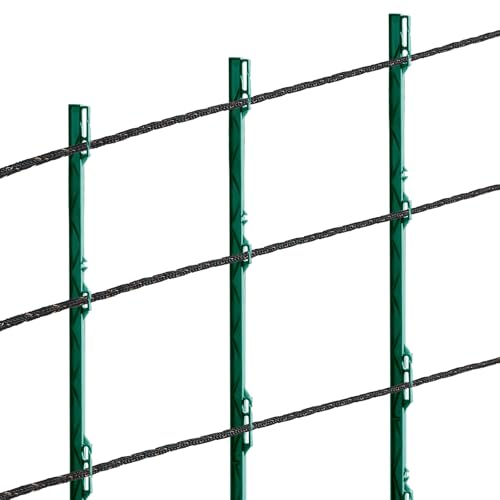 VEVOR Electric Fence Wire, 1000Ft 305M Portable Polywire, 1/4" Diameter 2 Copper Strands for Reliable Conductivity and Rust Resistance, Fencing Rope Line for Horse, Cattle, Livestock - size: 1000Ft 305M, style: 1/4" Strands