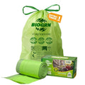 2.6-3 Gallon Compostable Trash Bags Drawstring 50 Bags Extra Thick 1 Mil 11.36 Liter Small Biodegradable Trash Bags for Kitchen Countertop Bin ASTM D6400, US BPI and OK Compost Home Certified - color: 3 Gallon Drawstring, 50 Count