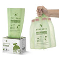 SUPERBIO 2.6 Gallon Compostable Food Waste Bags, 100 Count, 1 Pack | Flat Top Food Scrap Bags, 9.84L, ASTM D6400, Certified by BPI and OK compost HOME - color: 2.6 Gallon Flat Top, 100 Count
