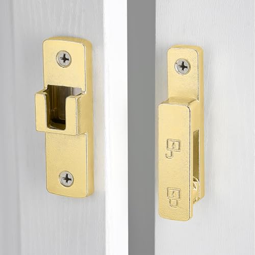 Gold 180 Degree Zinc Alloy Barn Door Latch, Flip Gate Lock | Sliding Door Latch Lock,for bedroom,garage,balcony,barn,bathroom,drawer,Wine Cabinet,window,cabinet,pet enclosures - color: Gold_180 Degree