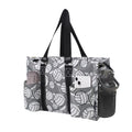 NGIL Utility Water Resistant Tote Bag | Work Tote for Women, Nurse Bag, Teacher's Choice Purse, Gym Bag, Everyday Organizer Top Zipper Closure - color: Volleyball-black