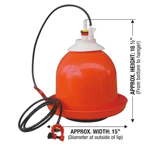 Bell-Matic Automatic Poultry Waterer – Gravity Feed Drinker | Automatic Gravity Flow System, Heavy-Duty Construction, Consistent Water Supply, Ideal for Poultry & Game Birds