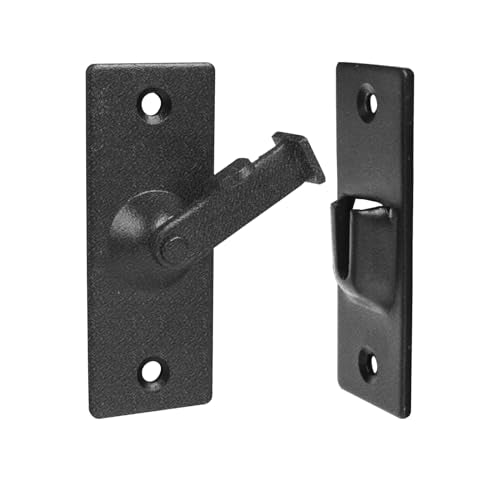 WANLIAN MINI Size Pocket Door Lock, 90 Degree Sliding Door Lock | Quick-Access Locking for Privacy in Bathroom, Toilet, RVs & Small Spaces, Left Or Right Application, 304# Stainless Steel - color: Black, size: Small