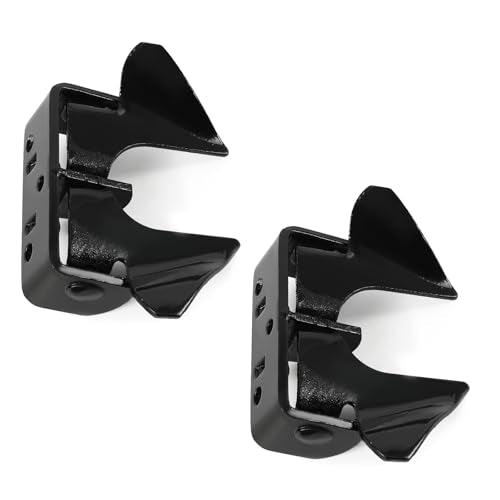 2 Pack Wall Mount Butterfly Latch 1-3/8" to 1-5/8", Gate Fork Lock with Padlock Hole, Chain Link Fence Parts, Gate Fork Latch,Chain Link Fence Gate Latching Hardware (Black - 2 pcs) - color: Black - 2 pcs