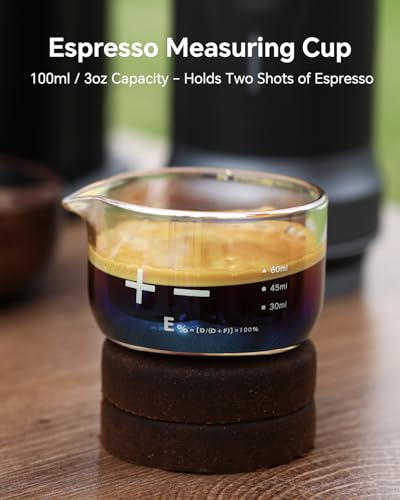 Espresso Measuring Cup - Barista Glass Measuring Cup for Coffee Easy Pouring V-Shaped Spout Espresso Shot for Coffee Machine, Colorful 1 Pack - color: Iridescent