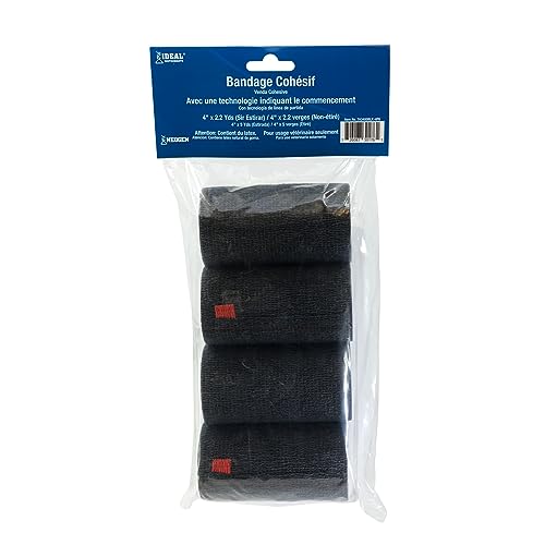 SyrFlex Cohesive Bandage 4” Black 4 pk - color: Black, style: Black