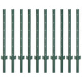 10-Pack 4 Feet Heavy-Duty Metal U Fence Posts for Wire Fencing | No-Dig Design · Powder-Coated Steel · For Garden, Yard & Animal Barrier - size: 4 Feet