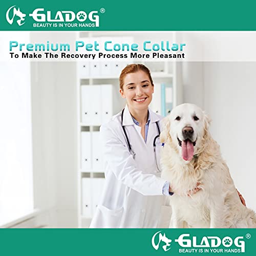 GLADOG Soft Dog Cone Collar – 3 Similar Sizes per Set (S/M/L) for Better Fit, XL Single Size – Cone for Dogs to Stop Licking, Adjustable E Collar for Dogs After Surgery, Elizabethan Collar for Dog - size: XL（X-Large Dog）