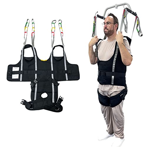 Pelvic Padded Patient Lift Walking Sling,Portable Standing Harness to People/Handicap for Ambulating Support Training,500 lbs Safety Loading -Large Size - size: L