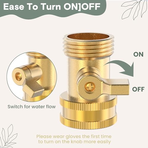 Twinkle Star Brass Hose Jet Nozzle with Garden Shut off Valve 4 Pack | 3/4" GHT High Pressure Hose Nozzle for Garden Hose & Car Wash, Extra 2 Rubber Washers - color: Nozzle Valve 4 Pack