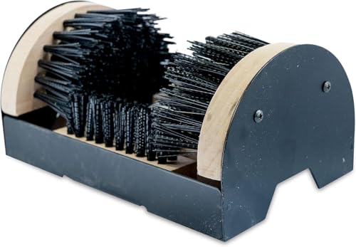 Boot Scrubber Cleaner Shoe Brush Mountable Boot Scrubber Buffer for Boots, Shoes, Sneakers Indoor/Outdoor Shoe Brush Scraper Footwear Cleaner Mountable Natural