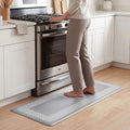 Chef Gear Hettie Anti Fatigue Cushioned Kitchen Mat 18"x60" Grey - color: Grey, size: 60"L x 18"W x 0.3"Th
