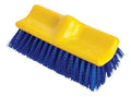 Rubbermaid Commercial Products Synthetic-Fill Wash Brush Head for Broom 10-Inch Blue Indoor/Outdoor Scrub Brush for Cleaning Bathroom/Bathtub/Shower/Garage/Patio/Tile Floors