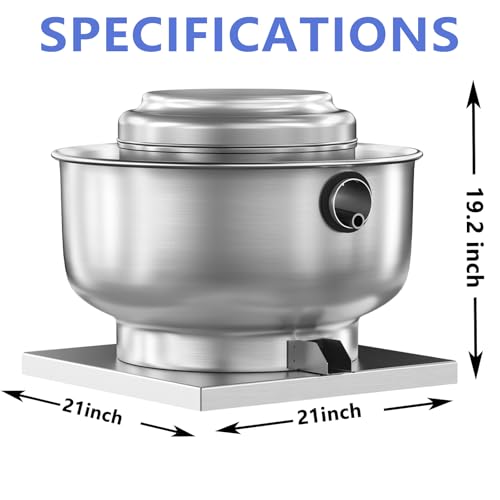 Restaurant Canopy Hood Grease Rated Exhaust Fan- Food Truck High-Speed Direct Drive Centrifugal Upblast Exhaust Fan 0.25HP 110 Volt Single Phase Motor 1500-1700 CFM - size: 0.25HP