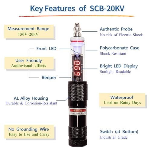 Electric Fence Tester, 20,000V | Product of Korea