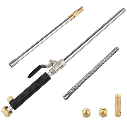 39'' High Pressure Washer Hose Attachment Jet Nozzle Sprayer Wand | Hose Power Washerwith Flexible Hose Nozzle,Cleaning Tool for Gutter Patio Car - color: Black-Extend