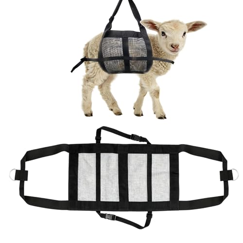 1PC Calf Sling for Weighing Animals 60LB Assist Hanging Weight Scale Newborn Livestock Sling with Straps for Baby Calf Lamb Alpaca Dog Alpacas