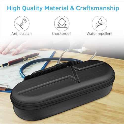 Stethoscope Case for 3M Classic III/Cardiology IV, Deep Gray | Lightweight II S.E., MDF Acoustica, Hard Carrying Bag, Doctor Nurse Accessories - color: Deep Gray