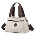 Hobo Handbags Canvas Crossbody Bags for Women | Multi Compartment, Triple Zip Pockets, Lightweight Medium Tote Sacthcel, for Travel Commute Going Out Everyday Use - color: Beige - Medium