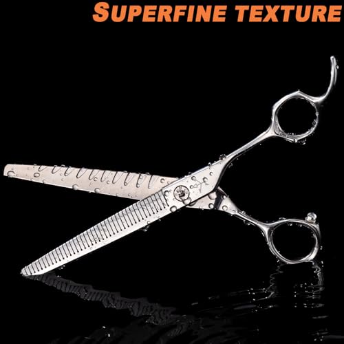 High-end Professional Dog Grooming Thinning Scissors Teeth Cutting Blending Shears Pet Texturizing Shears 7 Inch Extremely Very Sharp Stainless Steel Alloy For Cat Other Animals Groomer - color: 7inch Thinning Shears