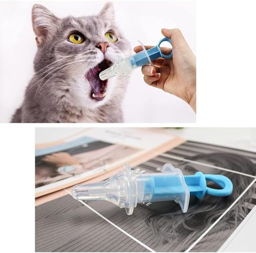 1Pc Blue Pet Medicine Feeder Liquid Oral Syringe Milk Nursing Bottles Syringe Soft Tip Plastic Pet Medical Feeding Tool for Dog Puppy Cat, Kitten Nursing Supplies