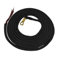 22 Foot Line Ground Training Rope - Strong Everyday Use All-Purpose Large Horse Lead Rope with Loop & Latigo Popper | 9/16" Diameter Smooth Yachting Braid, Black - color: Black