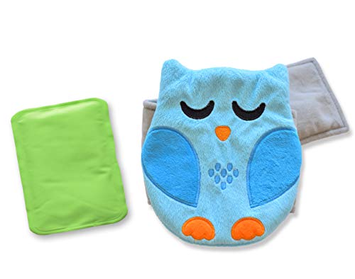 Baby Colic, Gas and Upset Stomach Relief, Baby Heated Tummy Wrap Newborns | Belly Hugger - Infant Swaddling Belly Belt, Heating Pad for Fussy Infants - color: Blue