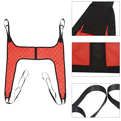 Lift Sling, Commode Patient Lift Slings Medical Transfer Sling for Patients Shower Bath, Large Toileting Sling, Lift Sling for Elderly Bariatric, Divided U Slings,XL - size: X-Large