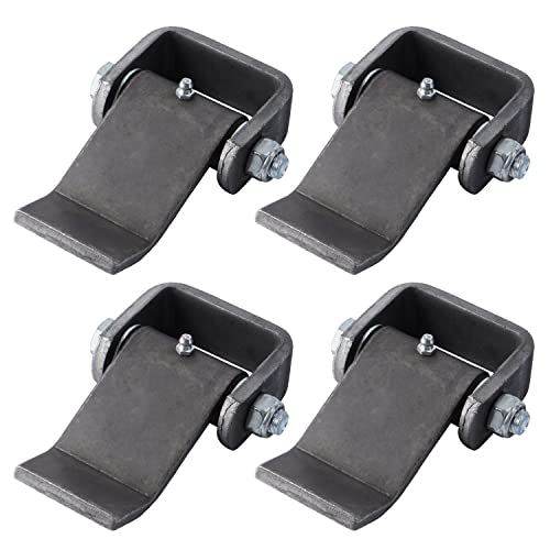 Weld on Trailer Hinges Greaseable Dump Trailer Trucks Gate Door Hinge | Strap Style Short Leaf, Pack of 4 - size: Pack of 4
