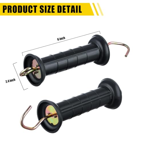 15 Pack Heavy Duty Insulated Plastic Electric Fence Gate Handle, Durable Replacement Fencing Gate Pull Handle, Black - color: 15-Pack