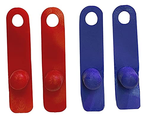 A.D.P. R1 Rooster Booster Protection Chicken Mitt Safety Poultry Bird Botas para GALLOS BREEDING Supplies 2 Pairs Color Blue & Red, Leg Protect & Care, Best Rubber - color: Red & Blue R1