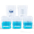 ASEVAT Square 1 Gallon Bucket with Lid, 5 Pack Clear Food Grade Storage Containers with Lids, Pail Container with Handle, Bucket for Cleaning Heavy-Duty Extra Durable BPA Free - size: 1 Gal
