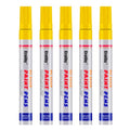 Yellow Paint Markers, 5 Pack Oil-Based Waterproof Quick Dry Permanent Paint Pen Set for Rocks Painting, Wood, Fabric, Plastic, Canvas, Glass, Mugs, Metal, Tire, Stone, DIY Craft - color: Yellow