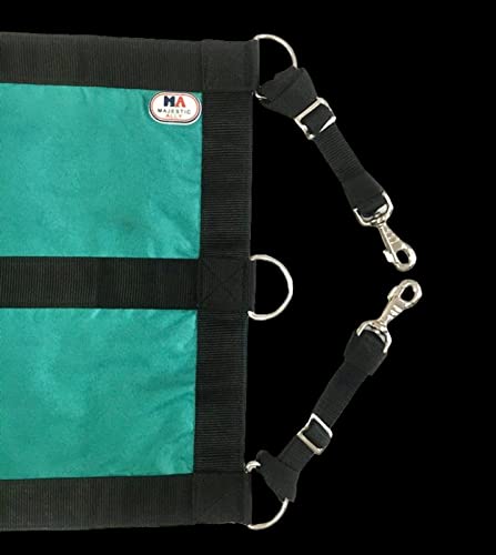 Majestic Ally 1200D 29"x19" Horse Stall Guard with Adjustable Straps and Hardware (Turquoise Black) - color: Turquoise Black