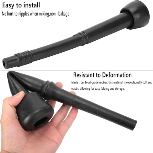 4 Pcs Milking Machine Liners,Black Milk Liner Soft Silicone Teat Cup Liners for Livestock Breeding Industry Cow Milking Machine