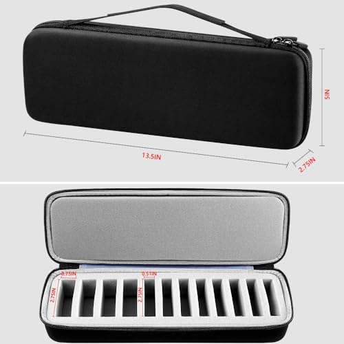 Comecase 12-Slot Clipper Blade Case for Wahl, for Andis, for Oster A5 | Hard Shell, Separated Blade Slots and Removable Insert for Stylists, Dog Groomers and Mobile Appointments, Box Only - Black