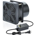 Wathai 80mm 12V DC Axial Exhaust Fan Small Fume Extractor with AC Plug | Dual Ball Bearing Fan with Variable Speed Controller for Soldering, 3D Printer Enclosure, Ventilation, DIY Cooling - style: 80x25mm 1 duct