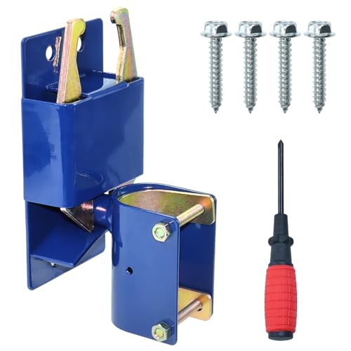 [Upgraded] Blue S16100100 Two Way Lockable Gate Latch | Include Hardware and Assembly Tool Kit for Farm Gate Latch, Metal Gates with 1-5/8" to 2" Diameter Round Tubes - size: 1xGate Latch for 1-5/8" to 2" Tubes