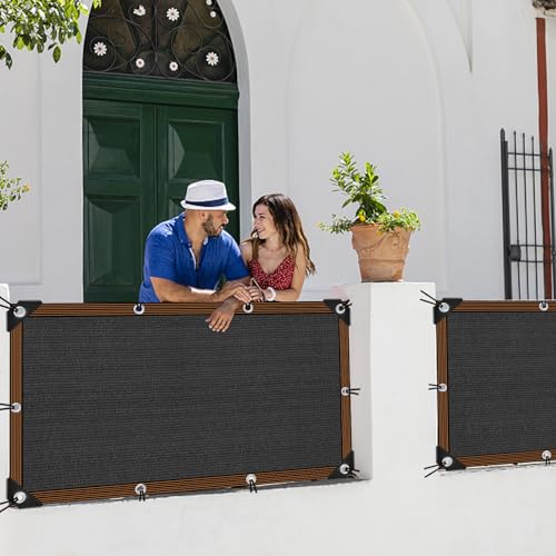 QLOFEI 4x16 FT Shade Cloth with Grommets, 90% Sun Shades Outdoor Patio Mesh Tarp, Easier to Hang Sun Protection Neting Cover -for Garden Greenhouse Pergola Lawn Kennel Chicken Coop - size: 4'x16'