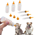 Pet Feeding Bottle and Syringe Set for Puppies and Kittens(3 Bottles,3 Syringes,9 Nipples)