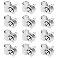 M METERXITY 12-Pack 3/8" Brace Bands Chain Link Fence Parts | Galvanized Steel Chain Link Brace Band with Bolts and Nuts for Fence, Gate, Posts, Rust-Resistant [Silver] - size: 3/8"